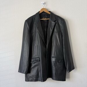 Scully Leather Jacket Blazer Men’s 48 Sport Coat Western Rockabilly Disco Black